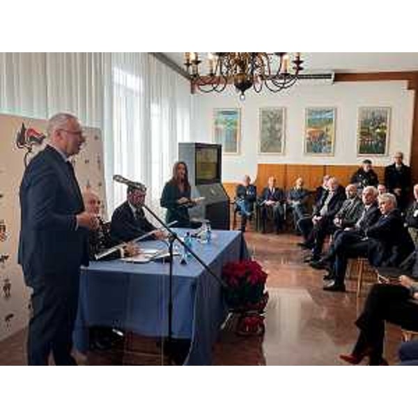 Mauro Bordin, presidente del Cr Fvg, durante il suo saluto - Mauro Bordin, presidente del Cr Fvg, durante il suo saluto