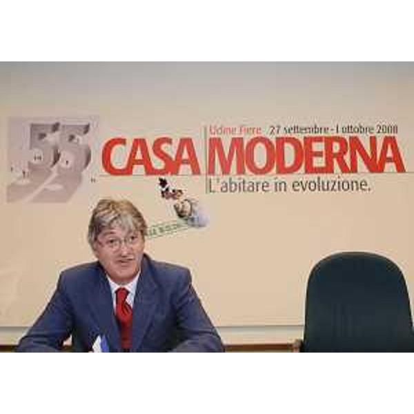 Renzo Tondo (Presidente Friuli Venezia Giulia) interviene all'inaugurazione della 55a edizione di "Casa Moderna", alla Fiera di Udine. (Udine 27/09/08)