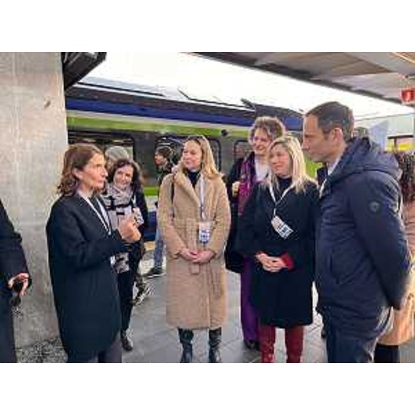 Un momento dell'inaugurazione del nuovo treno della serie "Blues" alla presenza del governatore Fedriga e dell'assessore Amirante - Un momento dell'inaugurazione del nuovo treno della serie "Blues" alla presenza del governatore Fedriga e dell'assessore Amirante