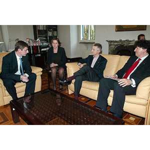 Ferenc Gyurcsany (Primo ministro ungherese), Riccardo Illy (Presidente della Regione Friuli Venezia Giulia). (Roma, 29/10/04)