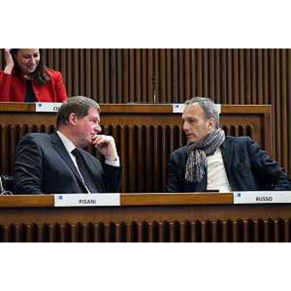 Da sinistra, Marko Pisani (Ssk) e Francesco Russo (Pd) - Da sinistra, Marko Pisani (Ssk) e Francesco Russo (Pd)