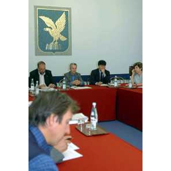Roberto Cosolini (Assessore regionale al lavoro, formazione, università e ricerca), Riccardo Illy (Presidente della Regione Friuli Venezia Giulia). (Trieste, 29/09/04)