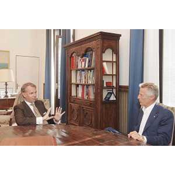 Riccardo Illy (Presidente Regione Friuli Venezia Giulia) con Roberto Papetti (Direttore de Il Gazzettino)