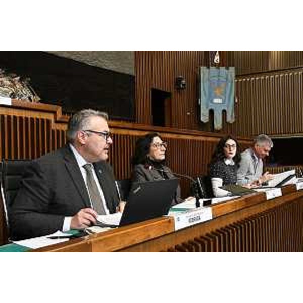 Diego Bernardis (Fp) mentre presiede i lavori della V Commissione consiliare - Diego Bernardis (Fp) mentre presiede i lavori della V Commissione consiliare