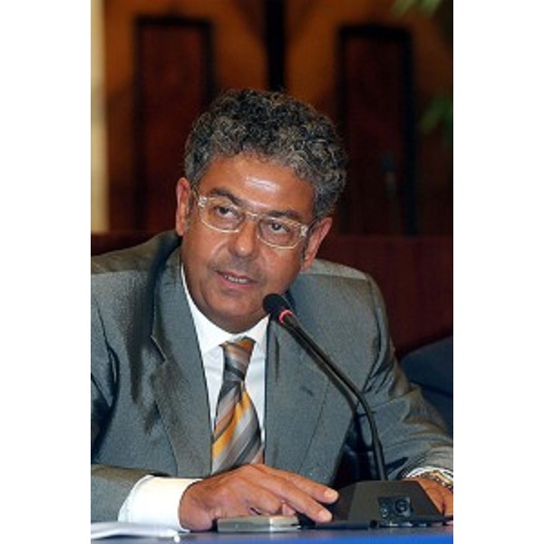 Roberto Antonaz (Assessore regionale all'istruzione, cultura, sport e pace) alla presentazione di EYOF Lignano 2005. (Roma, 23/09/04)
