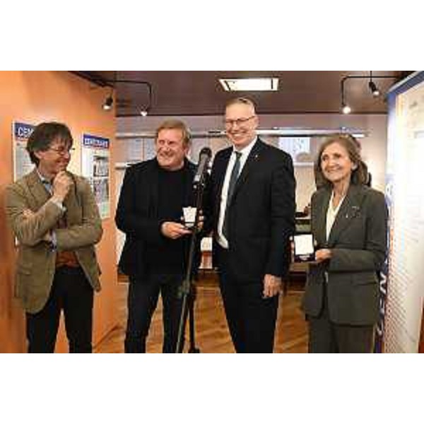 Da sx, il giornalista Matteo Contessa, il presidente del Coni Fvg, Giorgio Brandolin, il presidente del Cr Fvg, Mauro Bordin, la vp nazionale del Coni, Claudia Giordani - Da sx, il giornalista Matteo Contessa, il presidente del Coni Fvg, Giorgio Brandolin, il presidente del Cr Fvg, Mauro Bordin, la vp nazionale del Coni, Claudia Giordani