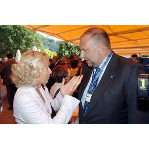 Roberto Cosolini (Assessore regionale al lavoro, formazione, università e ricerca) con Giovanna Melandri (Ministro per le Politiche giovanili e le attività sportive). (Cernobbio 03/09/06)