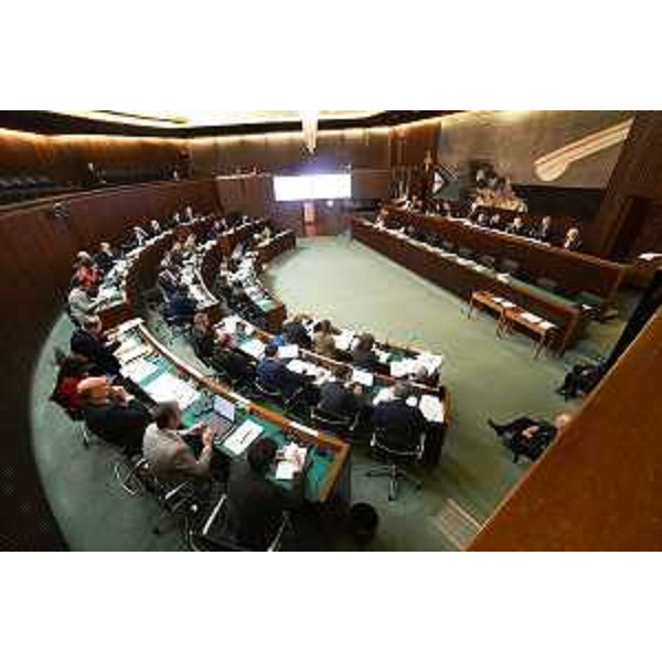 L'aula vista dall'area stampa - L'aula vista dall'area stampa