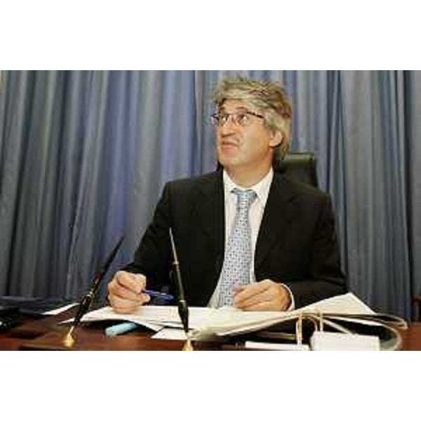 Renzo Tondo (Presidente Friuli Venezia Giulia) alla conferenza stampa di presentazione della Conferenza “International Desk Italy-South Est Europe”, a Roma. (Roma 08/10/08) 