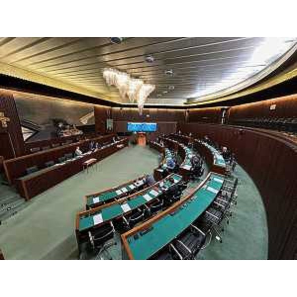 I consiglieri della I Commissione durante la seduta odierna - I consiglieri della I Commissione durante la seduta odierna