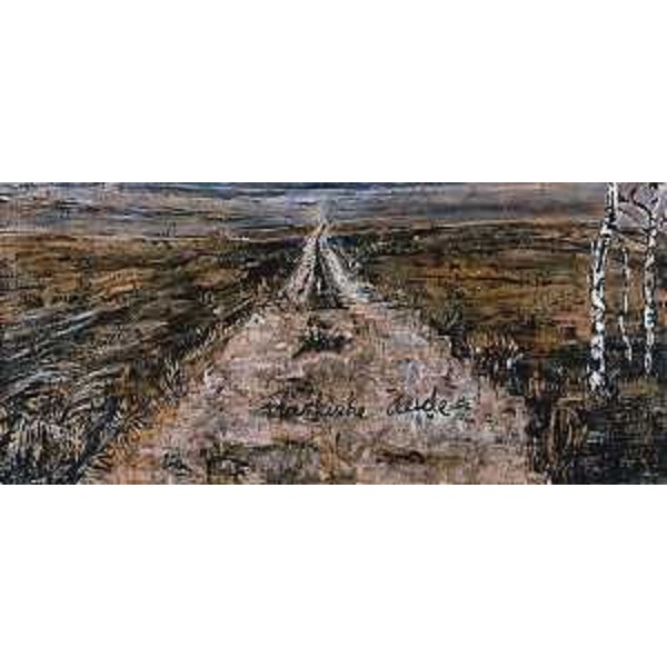 Il grande dipinto di Anselm Kiefer che accoglierà i visitatori dell'esposizione realizzata nell'ambito di Go!2025. - Il grande dipinto di Anselm Kiefer che accoglierà i visitatori dell'esposizione realizzata nell'ambito di Go!2025.