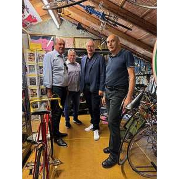 Il presidente del Cr Fvg, Mauro Bordin, all'interno del ciclismuseo di Mortegliano - Il presidente del Cr Fvg, Mauro Bordin, all'interno del ciclismuseo di Mortegliano