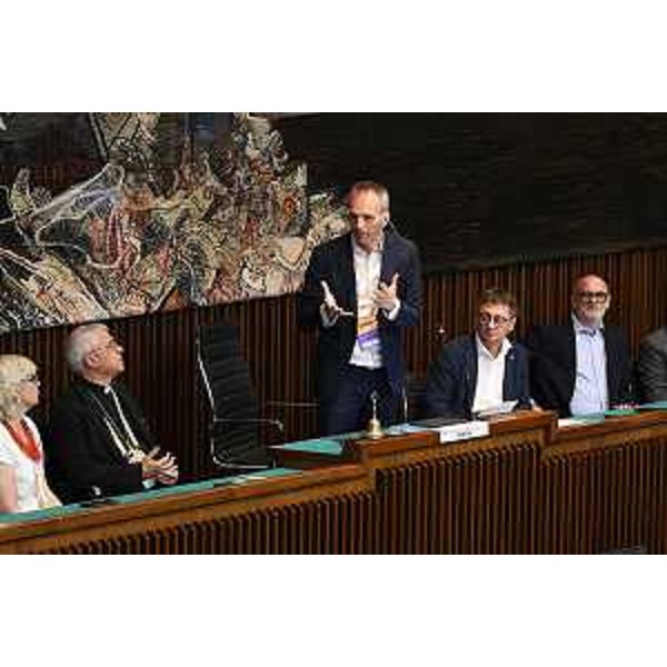 Un momento dell'intervento del vicepresidente Russo - Un momento dell'intervento del vicepresidente Russo