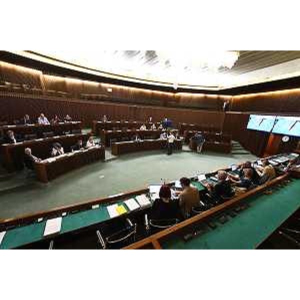Una fase dei lavori durante la I Commissione integrata - Una fase dei lavori durante la I Commissione integrata