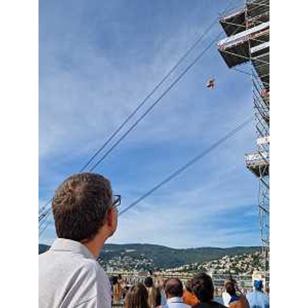 L'assessore regionale Pierpaolo Roberti al Vertigo Cliff Diving - L'assessore regionale Pierpaolo Roberti al Vertigo Cliff Diving