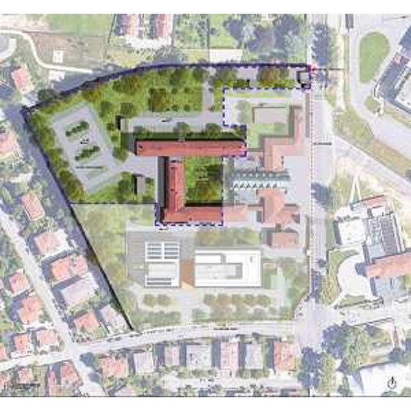 L'area di progetto della nuova residenza universitaria nel chiostro ex Kolbe a Udine - L'area di progetto della nuova residenza universitaria nel chiostro ex Kolbe a Udine