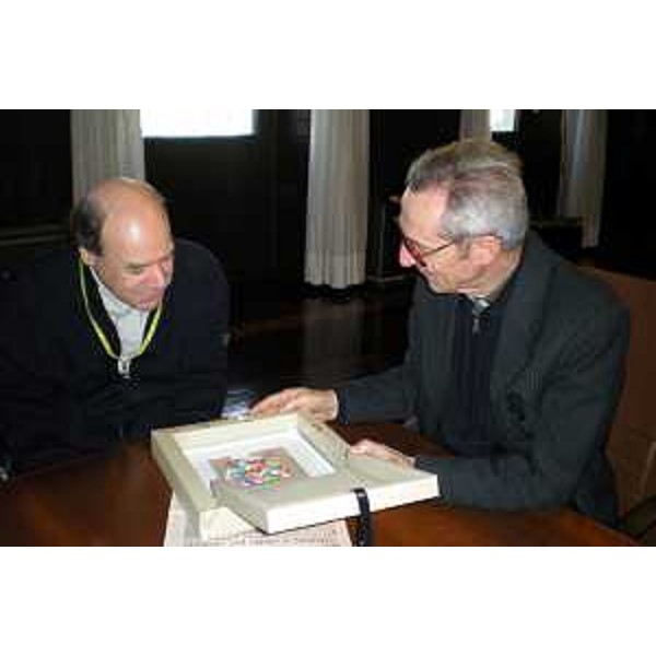 Vladimir Kosic (Assessore regionale alla salute e protezione sociale), monsignor Tito Solari. (Trieste, 13/10/08)
