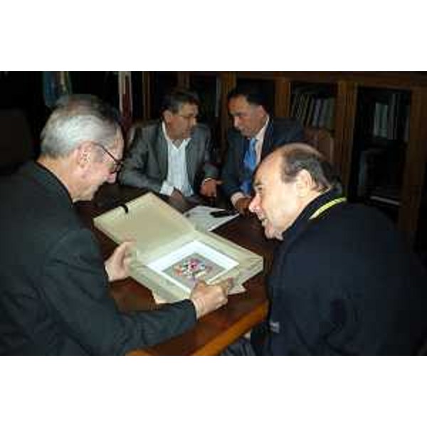 Vladimir Kosic (Assessore regionale alla salute e protezione sociale), monsignor Tito Solari. (Trieste, 13/10/08)