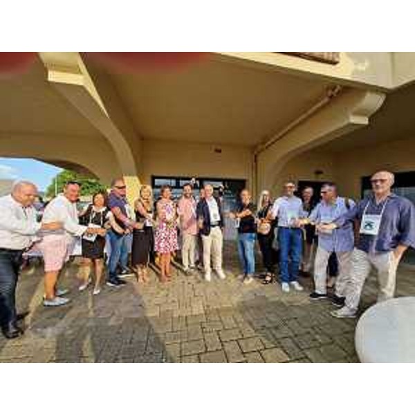 Una fase della cerimonia di apertura della rassegna a Muggia - Una fase della cerimonia di apertura della rassegna a Muggia