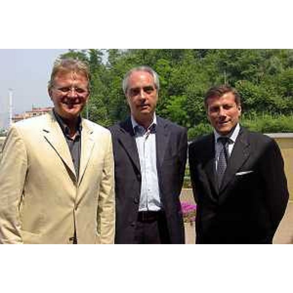 Gianni Pecol Cominotto (Assessore regionale all'organizzazione, personale e sistemi informativi), Fabio Gava (Assessore regionale alla Sanità della Regione Veneto), Peter Ambrozy (Assessore alla Sanità del Land della Carinzia) per progetto Interreg III A. (Muggia, 10/06/04)