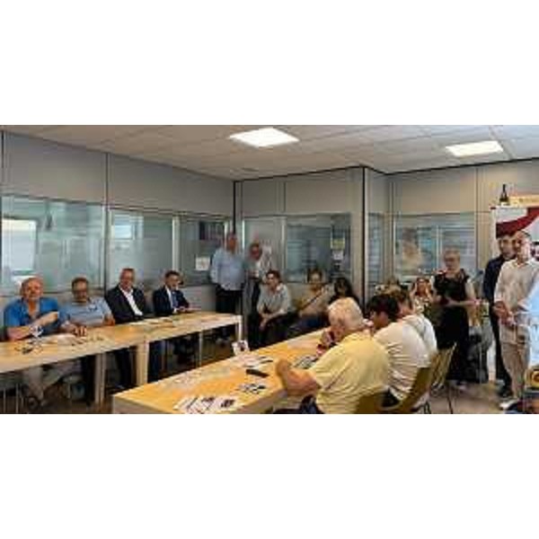 Un momento dell'affollata conferenza stampa - Un momento dell'affollata conferenza stampa