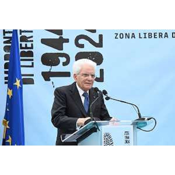 L'intervento del presidente della Repubblica, Sergio Mattarella, sul palco di Ampezzo - L'intervento del presidente della Repubblica, Sergio Mattarella, sul palco di Ampezzo