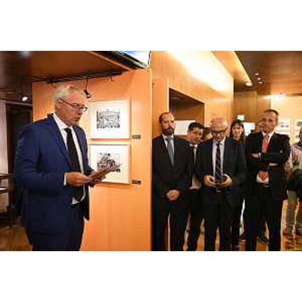 Un momento dell'inaugurazione della mostra "É arrivata l'Italia! Trieste 1954" in Consilgio regionale - Un momento dell'inaugurazione della mostra "É arrivata l'Italia! Trieste 1954" in Consilgio regionale 