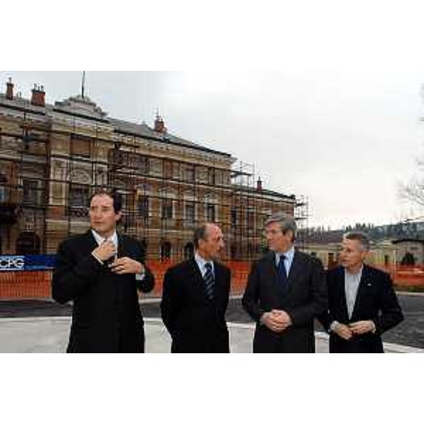Riccardo Illy (Presidente della Regione Friuli Venezia Giulia), Galan, Brancati e Pietro Lunardi. (Gorizia, 06/04/04)