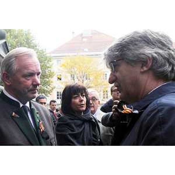 Renzo Tondo (Presidente della Regione Friuli Venezia Giulia), Doeorfler ai funerali di Joerg Haider. (Klagenfurt, 18/10/08)