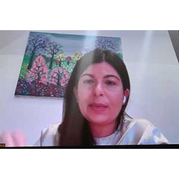 Chiara Colosimo, presidene della Commissione parlamentare Antimafia, in collegamento da remoto - Chiara Colosimo, presidene della Commissione parlamentare Antimafia, in collegamento da remoto