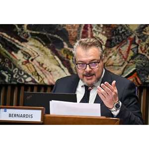 Diego Bernardis (Fedriga presidente) durante il convegno dell'Osservatorio regionale antimafia - Diego Bernardis (Fedriga presidente) durante il convegno dell'Osservatorio regionale antimafia