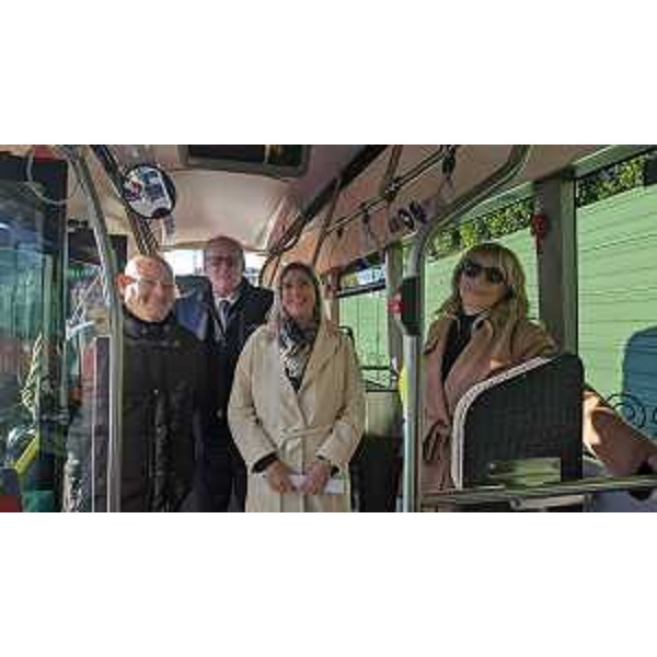  - L'assessore alle Infrastrutture e territorio del Friuli Venezia Giulia Cristina Amirante, intervenuta a Gorizia alla presentazione di nuovi 8 bus elettrici brandizzati GO!2025 Nova Gorica Gorizia Capitale europea della cultura