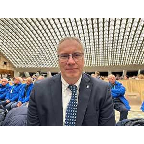 Il presidente del Cr Fvg, Mauro Bordin, in udienza dal papa - Il presidente del Cr Fvg, Mauro Bordin, in udienza dal papa