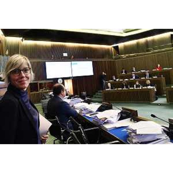 L'assessore Zilli durante la seduta del Consiglio regionale - L'assessore Zilli durante la seduta del Consiglio regionale