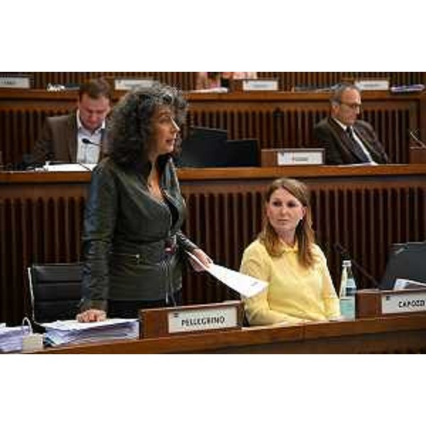 Serena Pellegrino (Avs) accanto alla collega del gruppo Misto Rosaria Capozzi (M5S) - Serena Pellegrino (Avs) accanto alla collega del gruppo Misto Rosaria Capozzi (M5S)