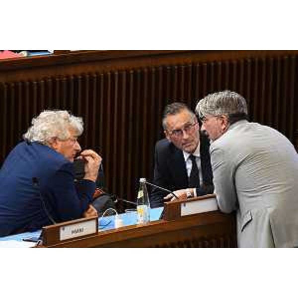 Da sinistra: Elia Miani, Giuseppe Ghersinich e Antonio Calligaris (Lega) - Da sinistra: Elia Miani, Giuseppe Ghersinich e Antonio Calligaris (Lega)