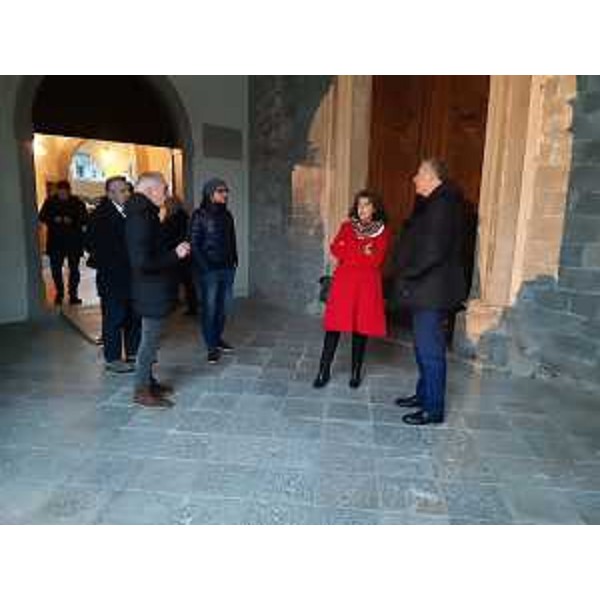 Un momento della visita al monastero di Santa Maria in Valle - Un momento della visita al monastero di Santa Maria in Valle