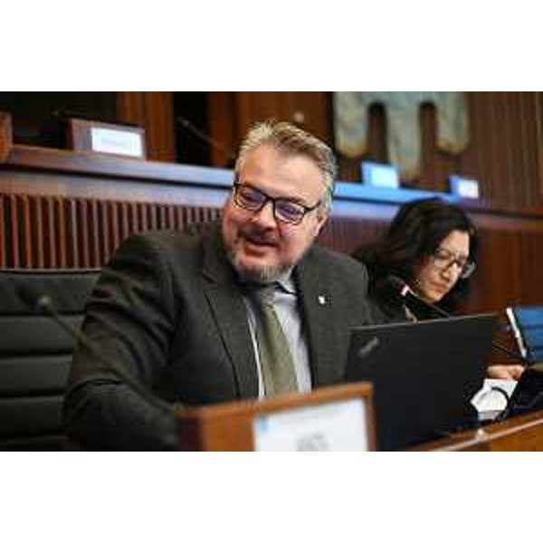 Il presidente della V Commissione, Diego Bernardis - Il presidente della V Commissione, Diego Bernardis