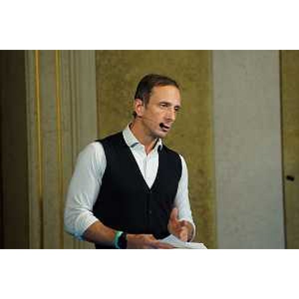 Il governatore del Friuli Venezia Giulia Massimiliano Fedriga nel corso del suo intervento alla conferenza stampa di fine anno svoltasi oggi a Trieste - Il governatore del Friuli Venezia Giulia Massimiliano Fedriga nel corso del suo intervento alla conferenza stampa di fine anno svoltasi oggi a Trieste