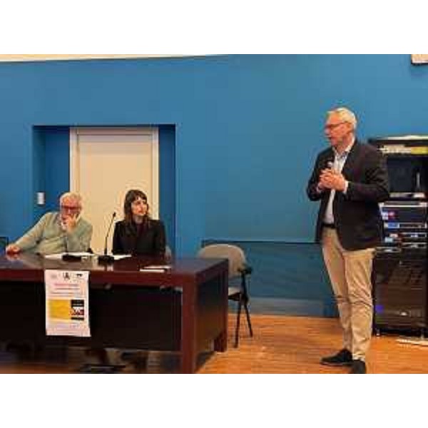 Il presidente del Cr Fvg, Mauro Bordin, durante il suo intervento. - Il presidente del Cr Fvg, Mauro Bordin, durante il suo intervento.
