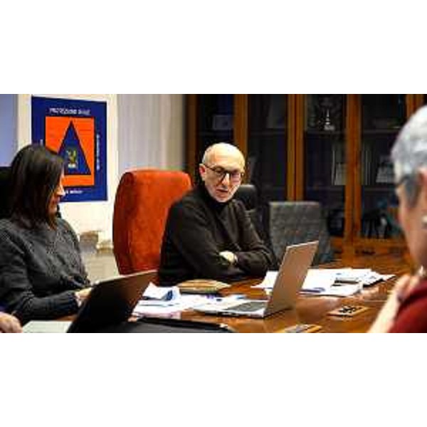 L'assessore Riccardi nel corso dell'incontro - L'assessore Riccardi nel corso dell'incontro