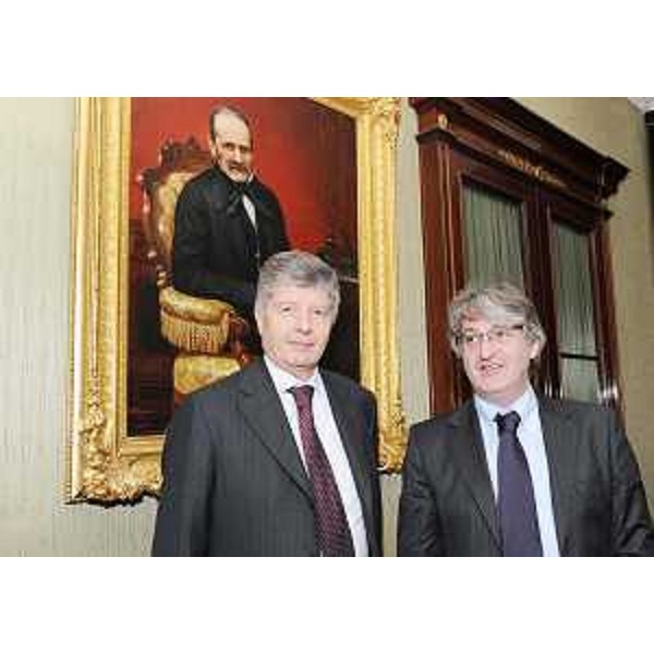 Gabriele Galateri di Genola (Presidente Telecom) e Renzo Tondo (Presidente Friuli Venezia Giulia) alla CCIAA di Trieste. (Trieste 11/10/08)