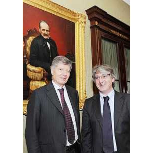 Gabriele Galateri di Genola (Presidente Telecom) e Renzo Tondo (Presidente Friuli Venezia Giulia) alla CCIAA di Trieste. (Trieste 11/10/08)