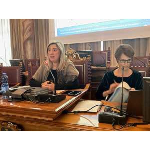 Lassessore regionale a Infrastrutture e territorio Cristina Amirante durante l'illustrazione del disegno di legge 36 a Udine - Lassessore regionale a Infrastrutture e territorio Cristina Amirante durante l'illustrazione del disegno di legge 36 a Udine
