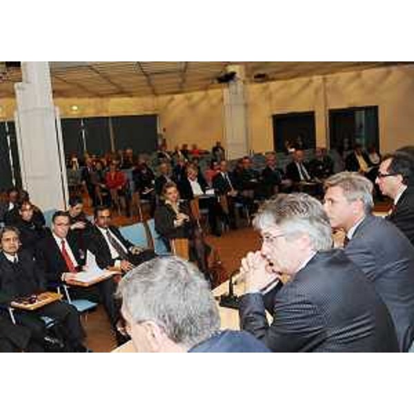 Renzo Tondo (Presidente Friuli Venezia Giulia) al convegno introduttivo alla quarta edizione di "Triestespresso Expo", a Trieste. (Trieste 12/11/08)