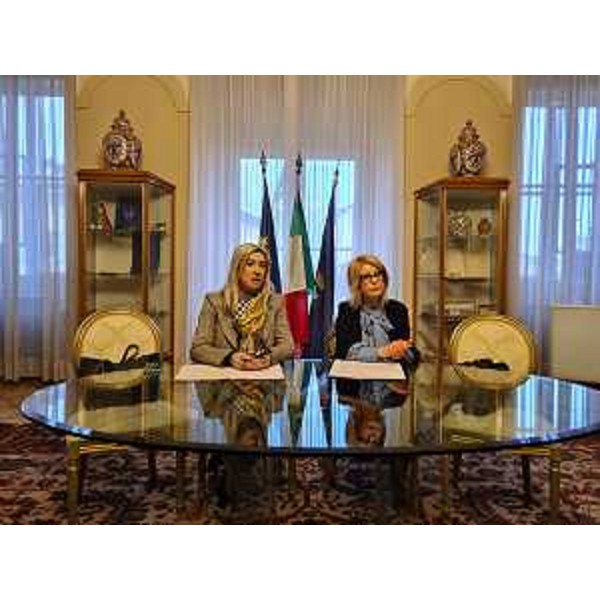 L'assessore Amirante nel corso della conferenza stampa a Gorizia - L'assessore Amirante nel corso della conferenza stampa a Gorizia