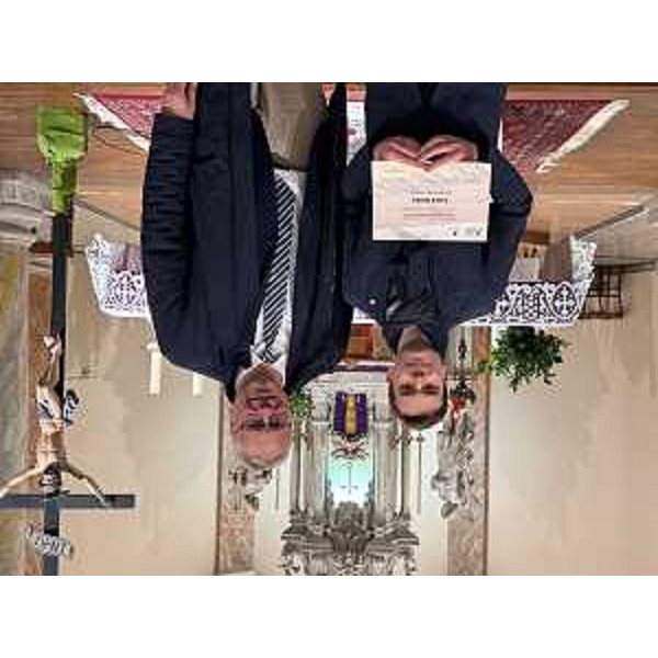 Luca Gorla con il presidente del Cr, Mauro Bordin - Luca Gorla con il presidente del Cr, Mauro Bordin