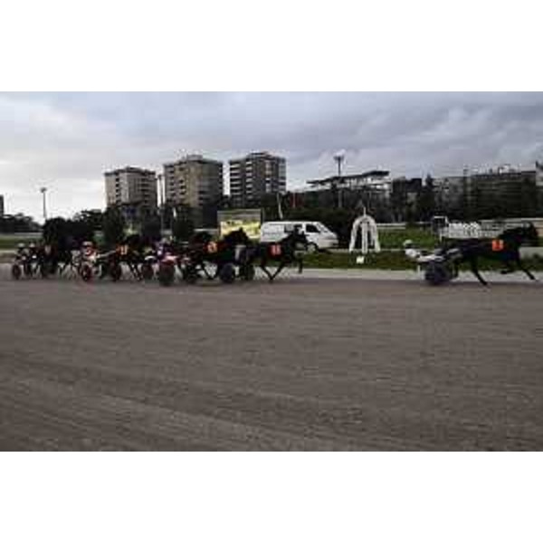 L'arrivo della corsa che si è svolta all'Ippodromo di Montebello. - L'arrivo della corsa che si è svolta all'Ippodromo di Montebello.