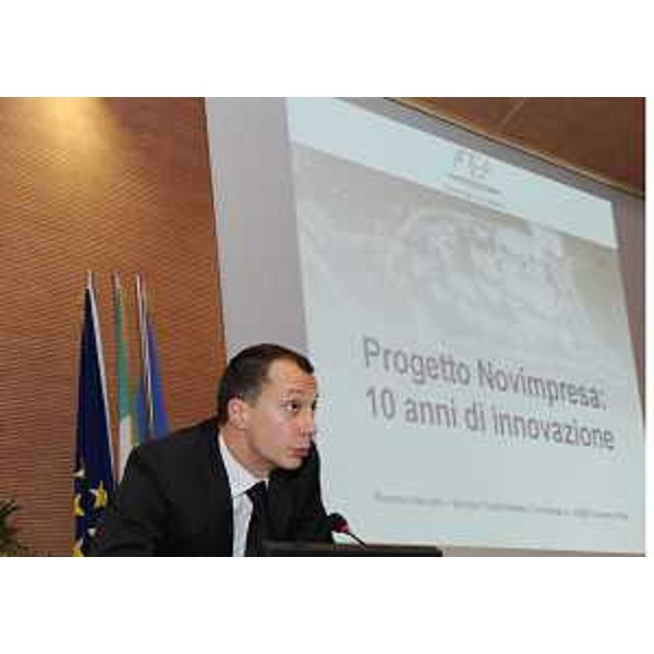 Francesco Forte (Autorità Gestione DOCUP Obiettivo 2) nel corso dell'evento di chiusura del DOCUP Obiettivo 2, a Udine. (Udine 03/12/08)