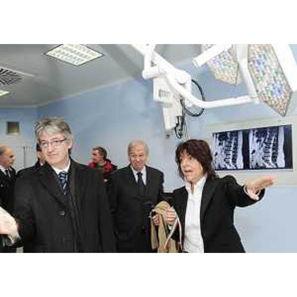 Renzo Tondo (Presidente Friuli Venezia Giulia), Ettore Romoli (Sindaco Gorizia) e Manuela Baccarini (Dirigente generale ASS 2 Isontina) all'inaugurazione dell'Ospedale di Gorizia. (Gorizia 05/12/08)